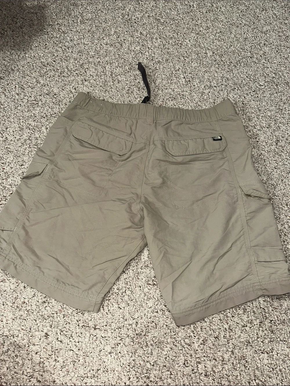The North Face Men's Light Olive Cargo Shorts with Integrated Belt